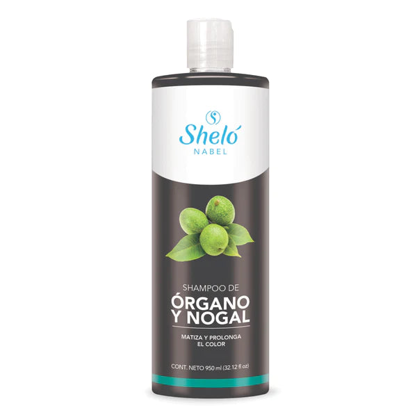 Shelo Nabel Shampoo 🧴 Organo y Nogal Black 950 ml / 32.12 fl oz