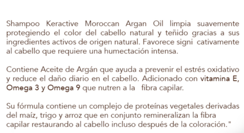 kit keractive Moroco Argan oil shampoo, Argan oil Serum,Argan oil Mask