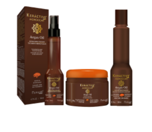 kit keractive Moroco Argan oil shampoo, Argan oil Serum,Argan oil Mask